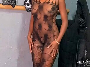 thick ebony babe bounces curvy ass on black cock pt2?