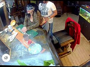 caught my sexy milf wife riding a hot biker with perfect tight body on camera