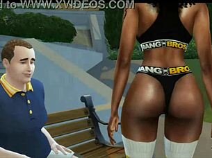 ebony sza's huge tits and big ass take bbc in public interracial casting interview