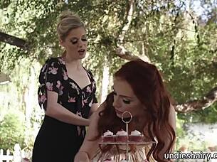 blonde friend seduces me licks my red bush charlotte stokely