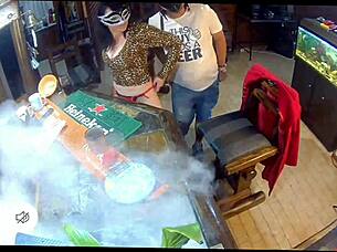 caught my sexy milf wife riding a hot biker with perfect tight body on camera