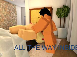 roblox nasty boy wrecks girl's pussy and throat with huge cock sounds
