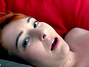 redhead denise martin masturbates to intense solo orgasm with toys