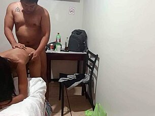 skinny latina neighbor takes rough doggystyle creampie pounding
