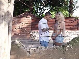 street pickup blonde slut facialed dripping cum by monster cock wallbang