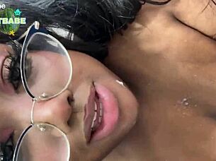 big black wet tits bounce sprinkles off huge!