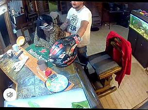 caught my sexy milf wife riding a hot biker with perfect tight body on camera