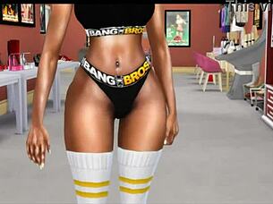 ebony sza's huge tits and big ass take bbc in public interracial casting interview