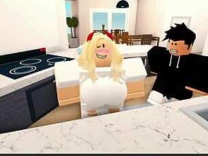 roblox nasty boy wrecks girl's pussy and throat with huge cock sounds