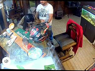 caught my sexy milf wife riding a hot biker with perfect tight body on camera