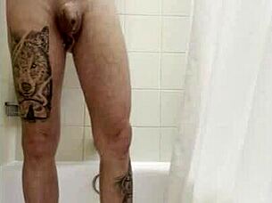 that steamy bath grope leads to hot handjob action