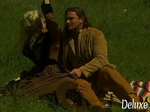 Cowboy Pounds Smoking Blonde Teen Outdoors