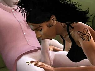 ebony sza's huge tits and big ass take bbc in public interracial casting interview