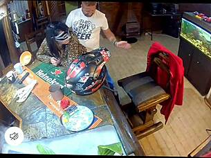 caught my sexy milf wife riding a hot biker with perfect tight body on camera