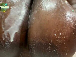 big black wet tits bounce sprinkles off huge!