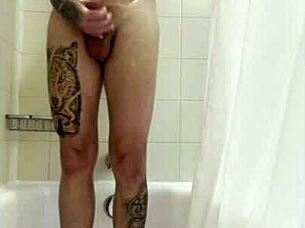 that steamy bath grope leads to hot handjob action