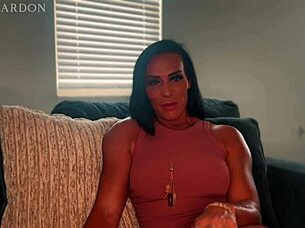 suggestive bodybuilder's muscular frame yields to deep pounding in intimate therapy session