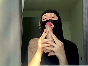 slutty arab teacher deepthroats cock craving creampie and facial cumshot