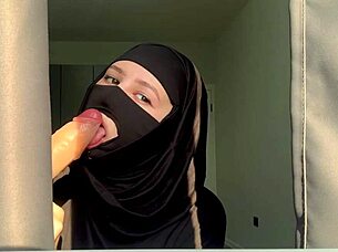 slutty arab teacher deepthroats cock craving creampie and facial cumshot