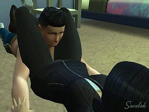 Arab femdom beurette dominates with fierce cartoon power