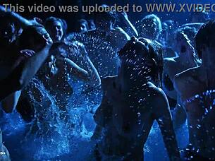 ai generated wet boobs flyin everywhere with crazy water jets chaos!