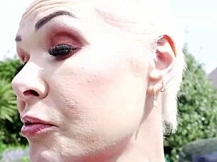granny francesca kitten gilf slurps cock hungrily