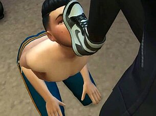 Arab femdom beurette dominates with fierce cartoon power