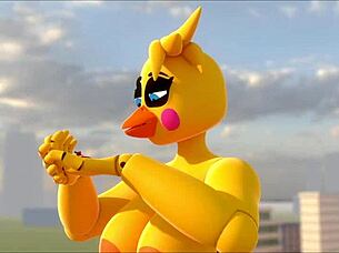 Toy Chica Giantess Craves Huge Growth with Furry Toys! 🚀🧸