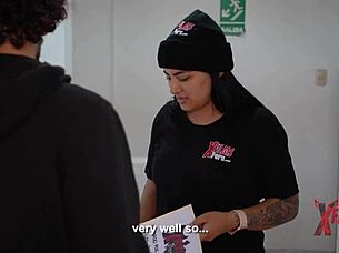 Desperate guy welcomes peruvian beauty for submissive cowgirl ride