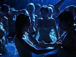 ai generated wet boobs flyin everywhere with crazy water jets chaos!