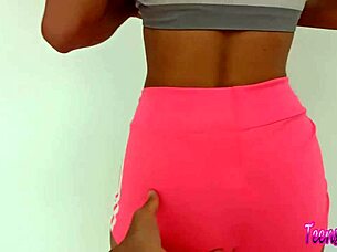 hot 18yo latina babe lifts skirt for creamy homemade creampie pounding 😏💦