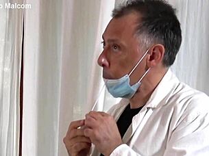 Cum-loving anal sluts bent over for doctor's deepthroat tampone, swallow every drop! 🍆💦