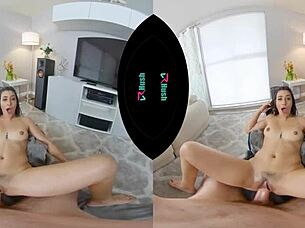 brooklyn gray busts boyfriend watching porn, joins for creampie doggystyle ride 🔥