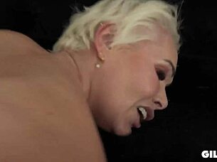 granny francesca kitten gilf slurps cock hungrily