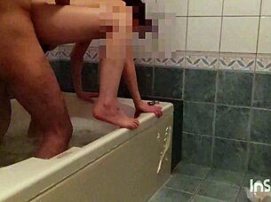 Slim Japanese milf takes continuous creampie pounding