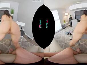 brooklyn gray busts boyfriend watching porn, joins for creampie doggystyle ride 🔥