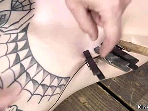 alt pale slave's ass WHIPPED in BDSM dungeon