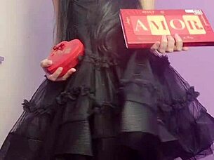 gf thanks for chocolates then rides huge dildo