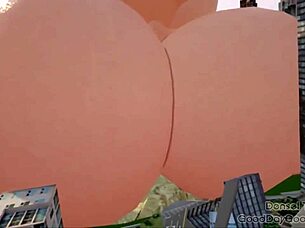 Resident Evil Giantess Huge Ass Belly Inflation 3!
