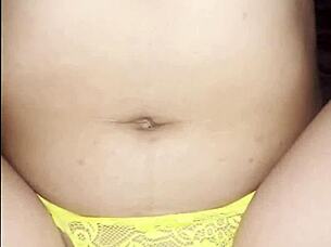 roommate in lingerie tempts me for real taboo creampie sex