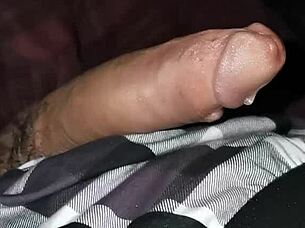 in the lonely dark bedroom, passionate masturbation ends in huge cumshot