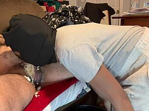 nasty black slave rims master's ass submissively