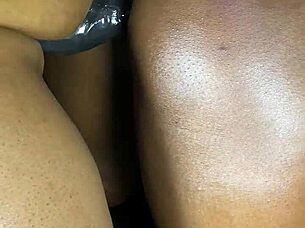 african ebony lesbians kiss lick and strap on fuck pussies wildly