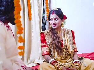 Hey hubby, watch thief fuck your new bride into threesome frenzy