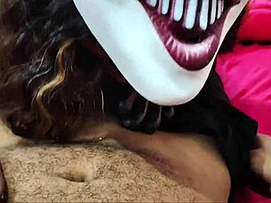 halloween sub turns domme sniffing giant pumpkin ass