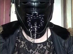 Bisexual Crossdresser Gags Hard On Homemade Dildo Toys