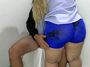 Chubby Colombian MILF Mommy Sucks Stepson's Cock With Hot Cum In Mouth Finish