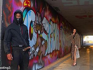 damn dominicano blasts italiana's pussy under barcelona bridge doggystyle