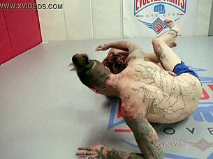 daisy ducati wrestles ruckus into dirty interracial mat fuck frenzy