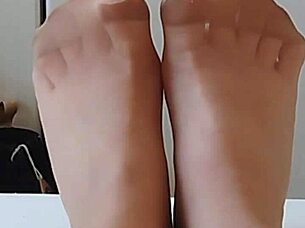 feet in pantyhose desperately seek a devoted lover's touch